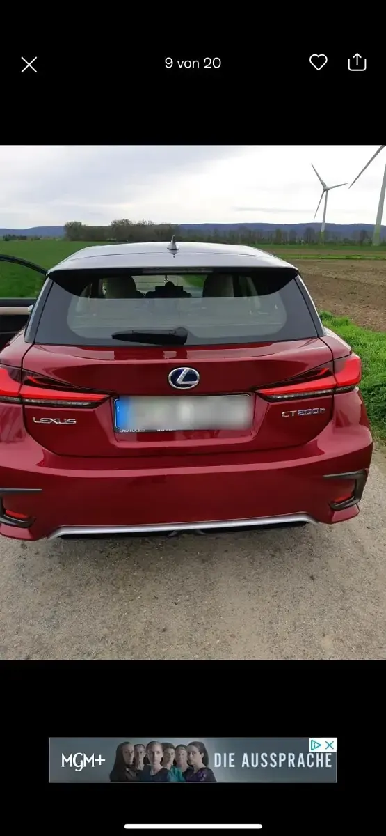 Second-hand Lexus CT200h 126 CP (92 kW) 2018 Roșu Berlinǎ