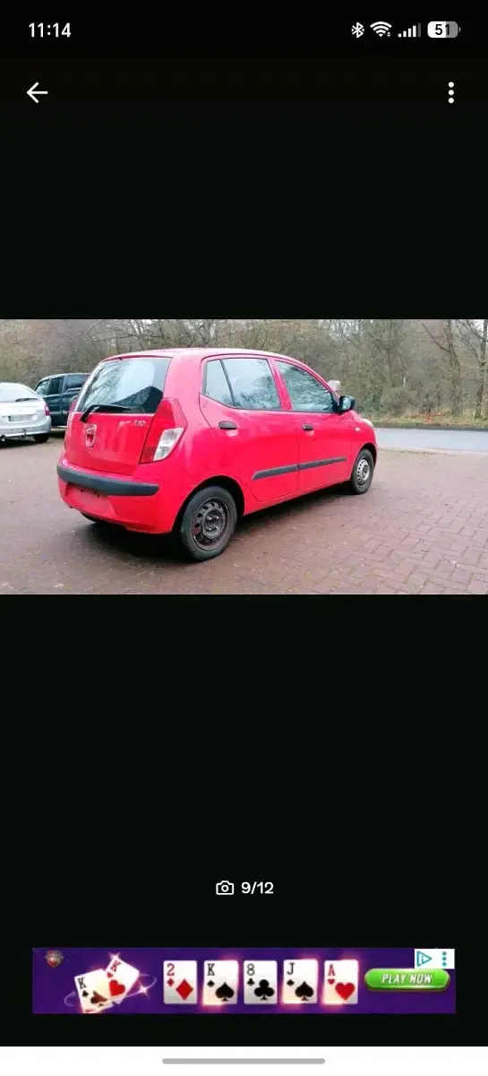 Gebraucht Hyundai i10 67 PS (49 kW) 2009 Rot Kleinwagen