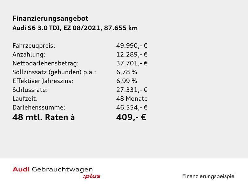 Gebraucht Audi S6 Ambiente 344 PS (253 kW) 2021 Mythosschwarz metallic Limousine