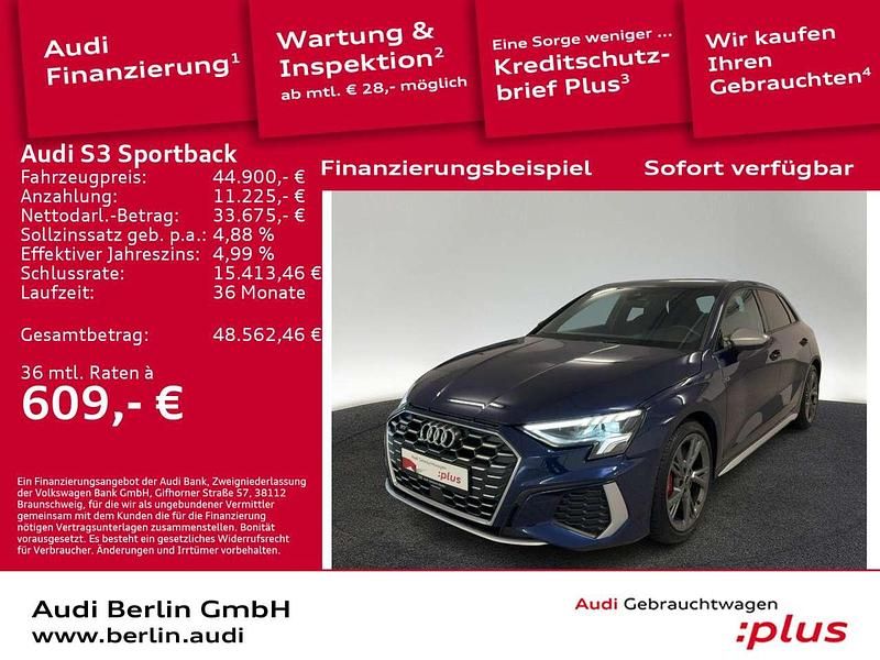 Navarrablau metallic Gebraucht 2024 Audi S3 Ambiente Kombi | 44.900 € (Etwas zu teuer) - Bild 1/3