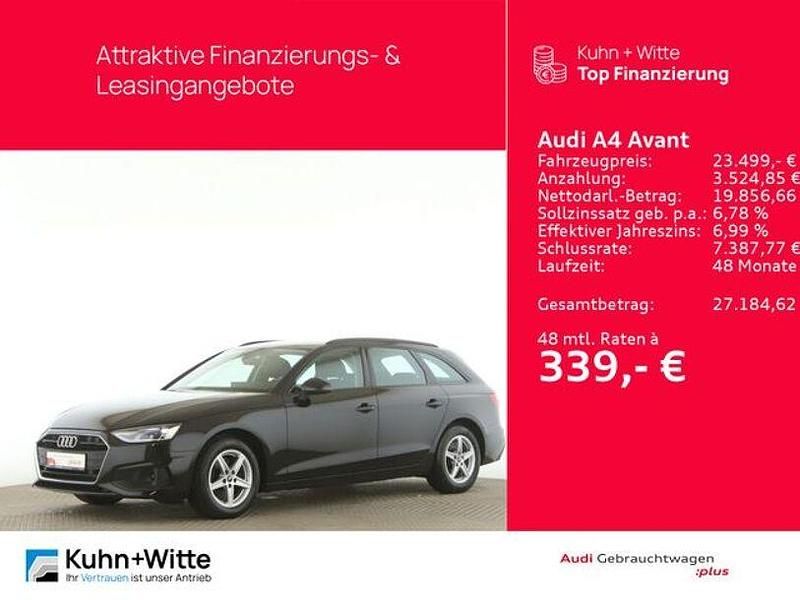 Schwarz Gebraucht 2023 Audi A4 Basis Limousine | 23.499 € (Guter Preis) - Bild 1/3