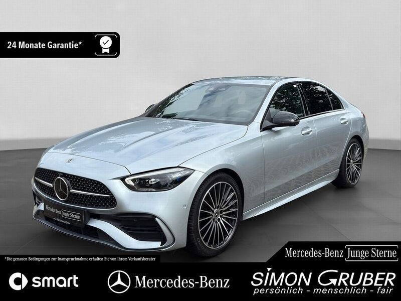 Lack hightechsilber (metallic) Gebraucht 2024 Mercedes C300 AMG Limousine | 48.500 € (Fairer Preis) - Bild 1/4