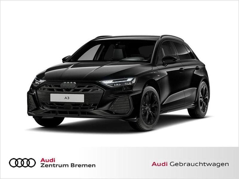 Mythosschwarz metallic Gebraucht 2025 Audi A3 Sportback e-tron S-Line Kleinwagen | 49.940 € - Bild 1/4