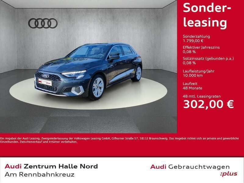 Manhattangrau metallic Gebraucht 2024 Audi A3 Sportback Advanced Limousine | 35.980 € (Fairer Preis) - Bild 1/4