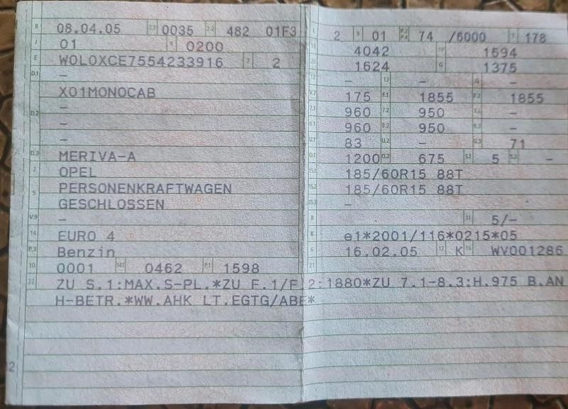 Gebraucht Opel Meriva 105 PS (77 kW) 2005 Blau Van / Kleinbus