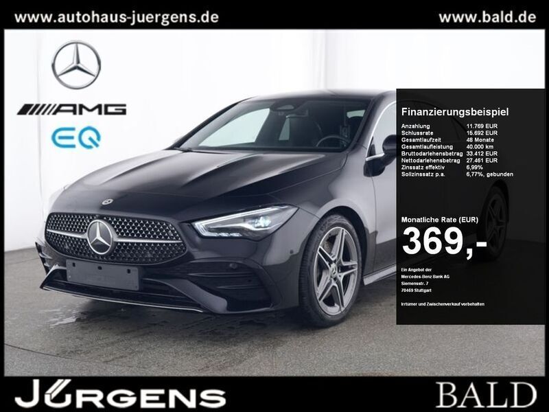 Schwarz metalliclack kosmosschwarz Gebraucht 2024 Mercedes CLA220 AMG Limousine | 42.840 € (Etwas zu teuer) - Bild 1/4