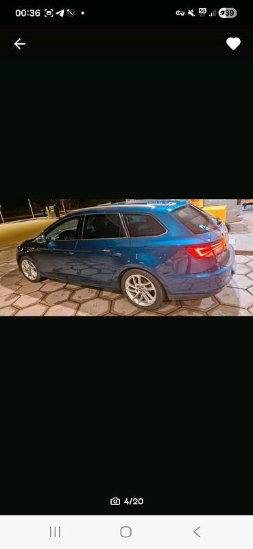 Usata Seat Leon 150 CV (110 kW) 2014 Blu Station wagon