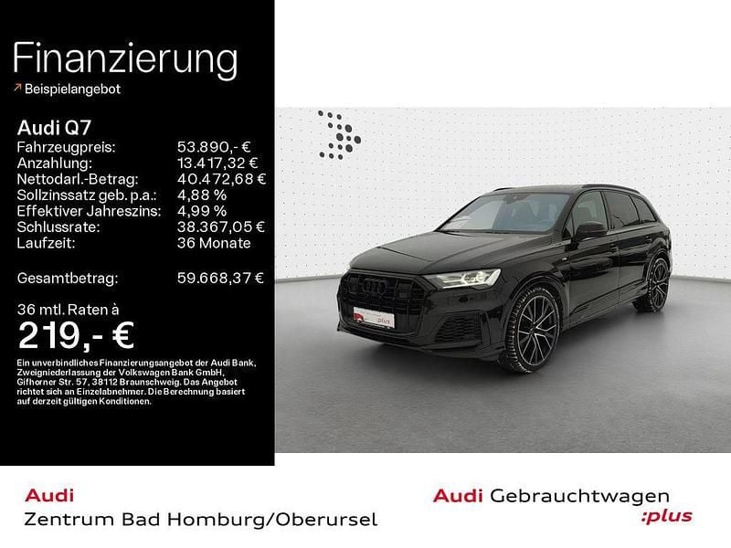 Schwarz Gebraucht 2022 Audi Q7 S-Line SUV | 53.890 € (Superpreis) - Bild 1/4