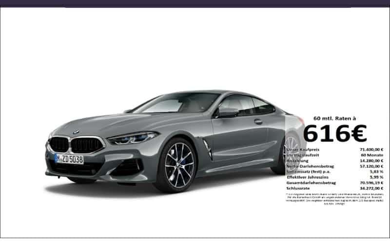 Grau Gebraucht 2025 BMW 840 Shadowline Coupé | 71.400 € (Superpreis) - Bild 1/4