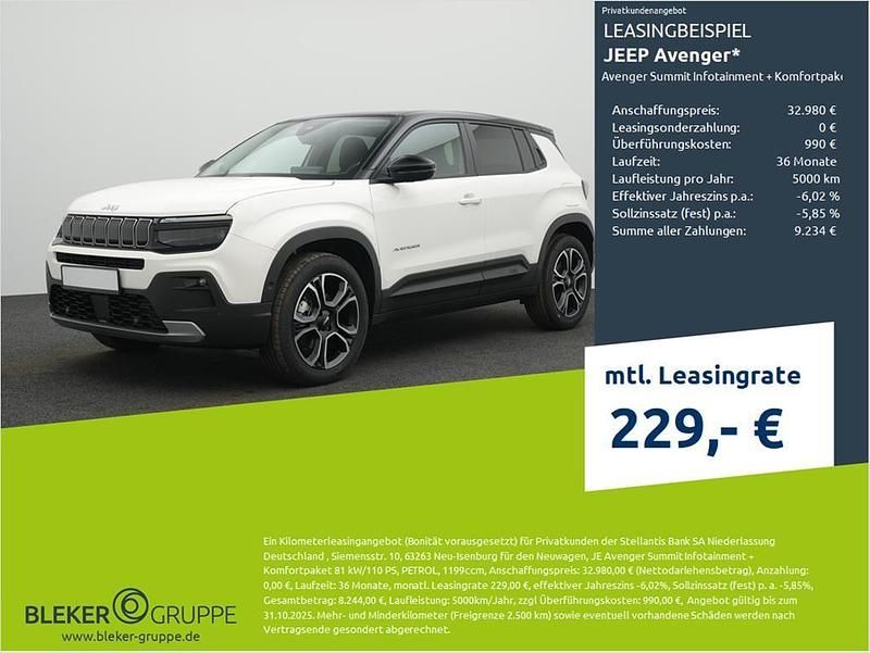 Snow white dach schwarz Neu 2025 Jeep Avenger Summit SUV | 32.980 € (Superpreis) - Bild 1/3