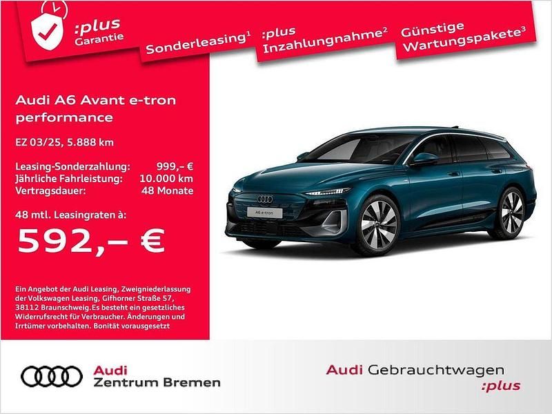 Blau Gebraucht 2025 Audi A6 e-tron Performance Kombi | 70.970 € (Superpreis) - Bild 1/4