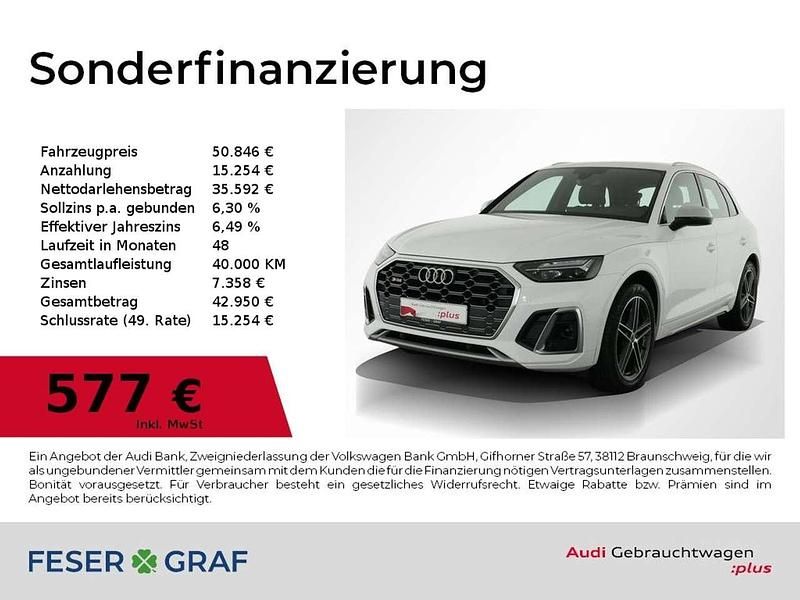 Ibisweiß Gebraucht 2022 Audi SQ5 Design SUV | 48.488 € - Bild 1/2