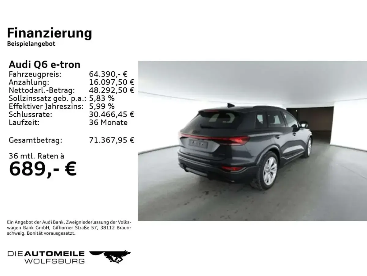 Gebraucht Audi Q6 e-tron Sport 284 kW (387 PS) 2025 Manhattangrau metallic SUV