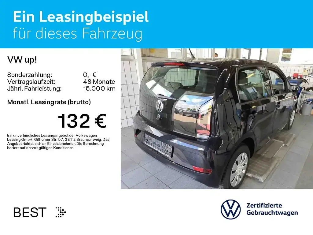 Gebraucht VW up! move up! 65 PS (47 kW) 2022 Deep black perleffekt Kleinwagen