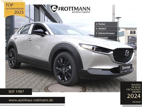Beige (platinum quartz metallic) Neu 2025 Mazda CX-30 Homura-Line SUV | 29.470 € - Bild 1/4