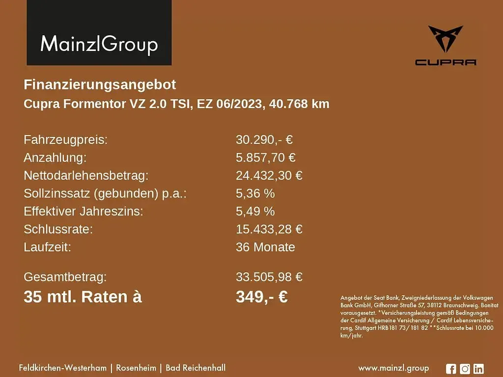 Gebraucht Cupra Formentor VZ 245 PS (180 kW) 2023 Midnight schwarz met. SUV