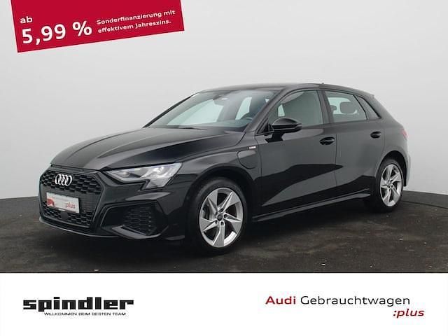 Mythosschwarz metallic Gebraucht 2023 Audi A3 Sportback e-tron S-Line Kleinwagen | 26.480 € (Superpreis) - Bild 1/4