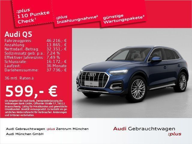 Navarrablau metallic Gebraucht 2024 Audi Q5 Ambiente SUV | 49.303 € (Etwas zu teuer) - Bild 1/2