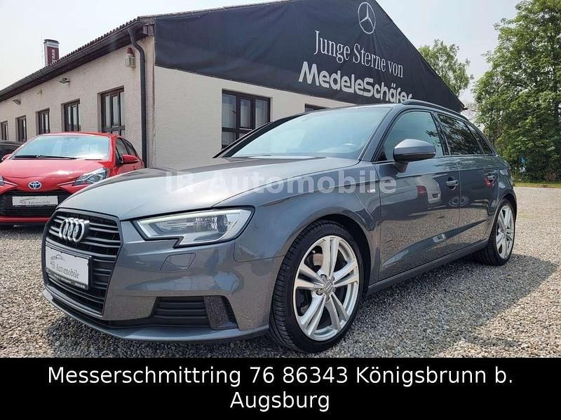 Monsungrau metallic Gebraucht 2019 Audi A3 Sportback S-line plus Limousine | 18.890 € (Fairer Preis) - Bild 1/3