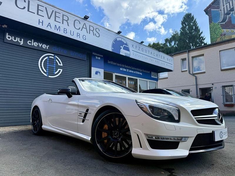 Diamantweiß bright Gebraucht 2013 Mercedes SL63 AMG AMG Cabrio | 62.980 € (Guter Preis) - Bild 1/4