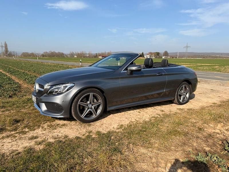 Grau Gebraucht 2016 Mercedes C200 AMG line Cabrio | 22.900 € (Superpreis) - Bild 1/4