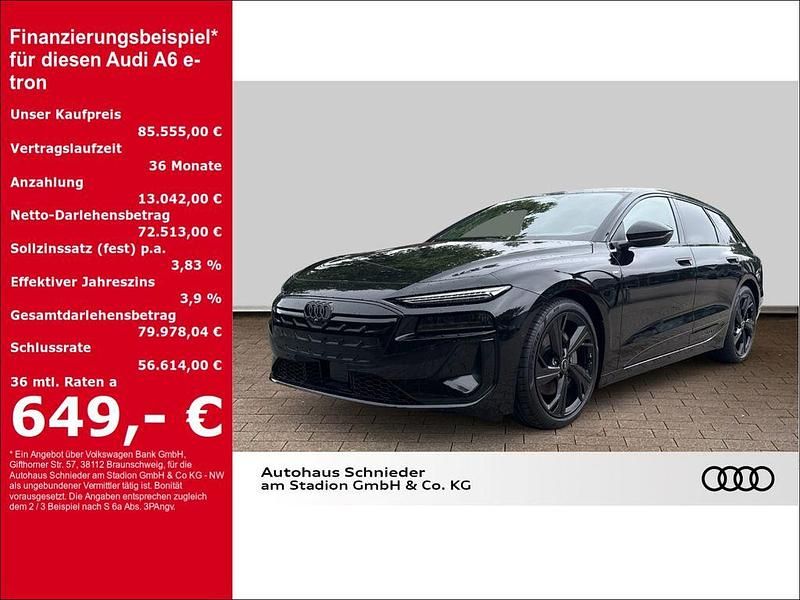 Neu Audi A6 e-tron Performance 269 kW (367 PS) 2025 Schwarz Kombi