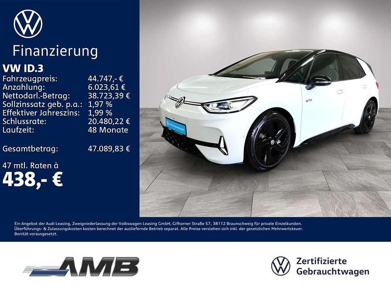 Gebraucht VW ID.3 GTX 239 kW (326 PS) 2025 Gletscherweiß metallic/schwarz Kleinwagen