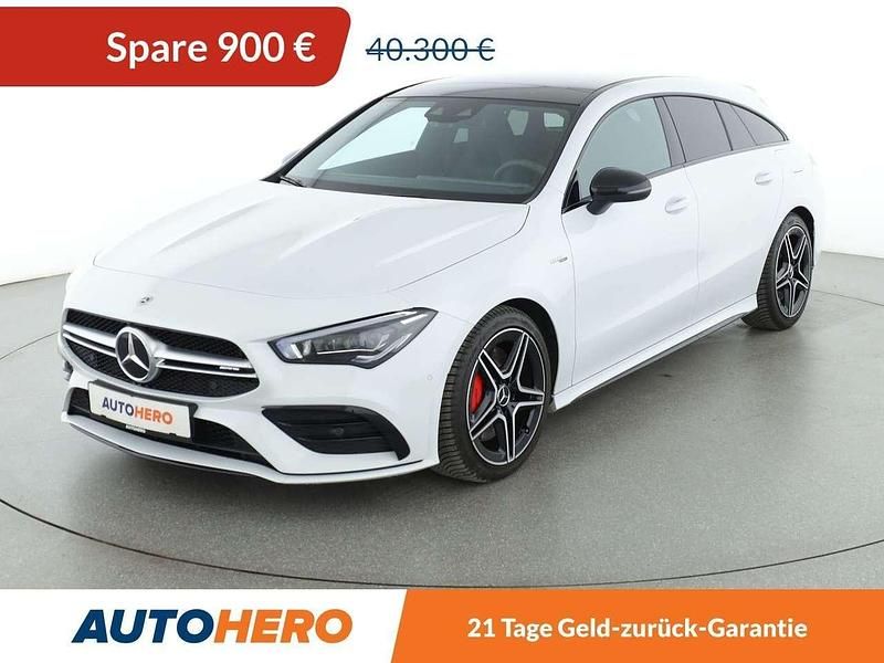 Mondstein silber Gebraucht 2021 Mercedes CLA35 AMG Shooting Brake AMG Kombi | 39.400 € (Fairer Preis) - Bild 1/3