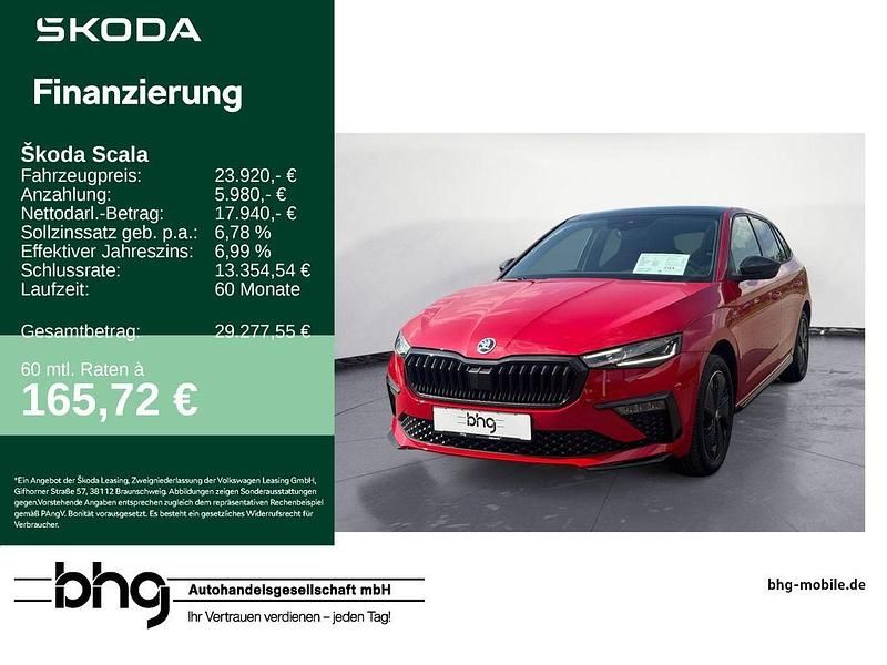 Rot Gebraucht 2024 Skoda Scala Monte Carlo Kleinwagen | 23.920 € (Etwas zu teuer) - Bild 1/4