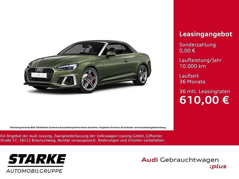 Distriktgrün metallic Gebraucht 2025 Audi Cabriolet S-Line Cabrio | 51.830 € - Bild 1/3