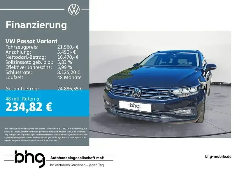 Gebraucht VW Passat Business 150 PS (110 kW) 2022 Kombi
