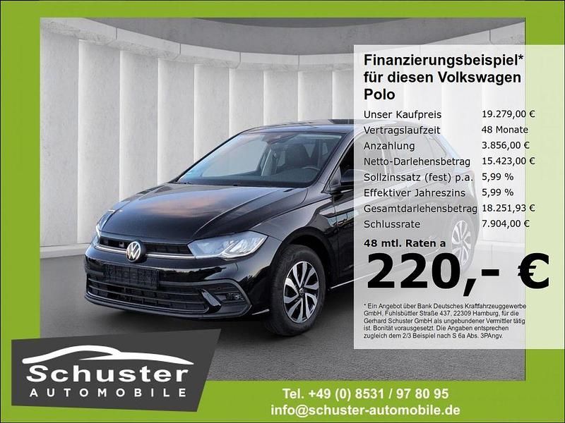 Schwarz Gebraucht 2023 VW Polo Active Kleinwagen | 19.279 € (Fairer Preis) - Bild 1/4