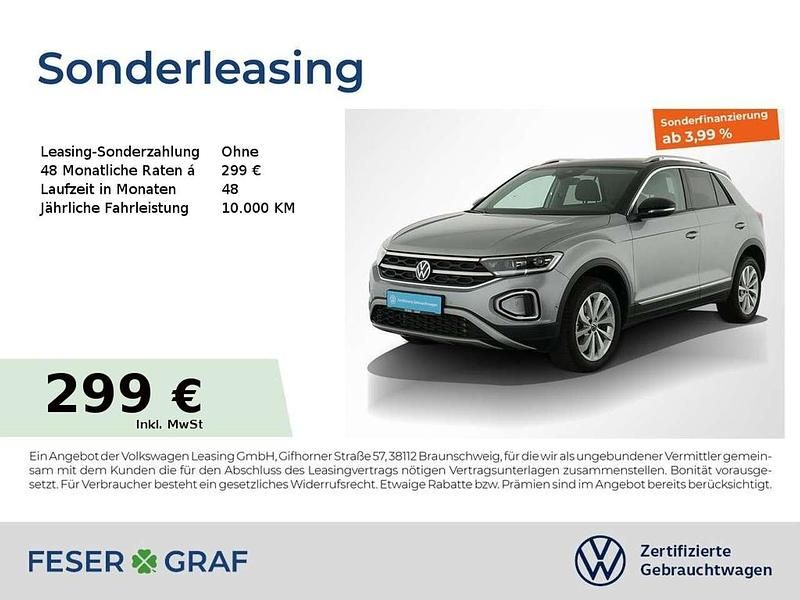 Pyritsilber metallic Gebraucht 2024 VW T-Roc Style SUV | 28.209 € (Guter Preis) - Bild 1/2