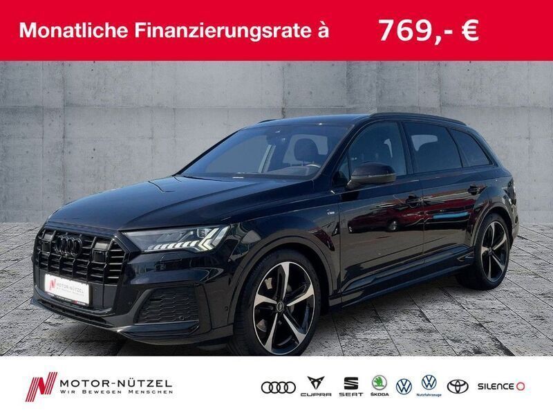 Schwarz Gebraucht 2021 Audi Q7 S-Line SUV | 57.990 € (Superpreis) - Bild 1/4