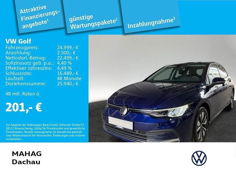 Blau Gebraucht 2023 VW Golf VIII Move Limousine | 24.999 € (Guter Preis) - Bild 1/3