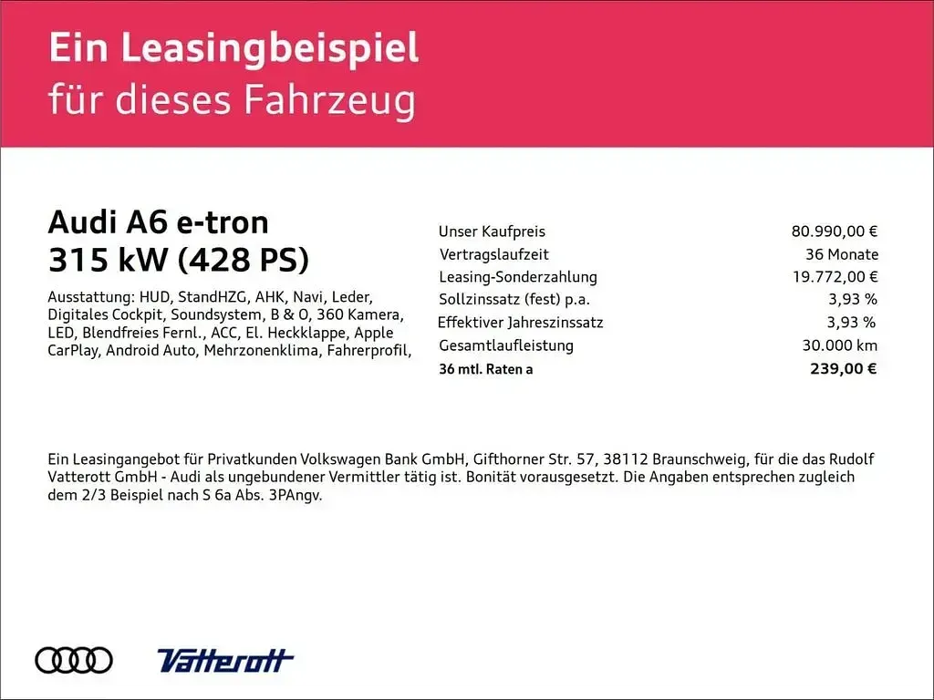 Ny Audi A6 e-tron S-Line 314 kW (428 HK) 2026 Sort Stationcar