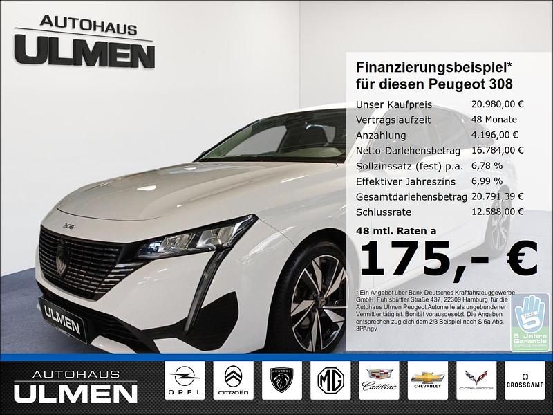 Weiss Gebraucht 2022 Peugeot 308 SW Allure Kombi | 20.980 € - Bild 1/4
