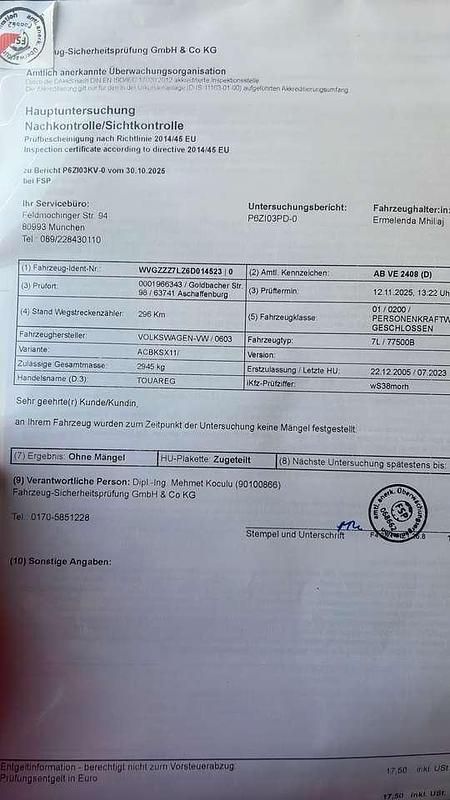 Schwarz Gebraucht 2005 VW Touareg SUV | 6.299 € (Etwas zu teuer) - Bild 1/4