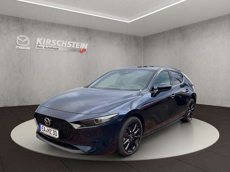 Deep crystal blue Neu 2024 Mazda 3 Exclusive Limousine | 31.290 € (Fairer Preis) - Bild 1/4