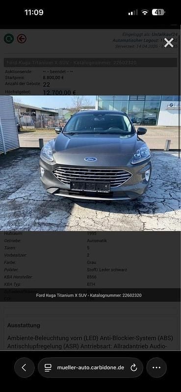 Gebraucht Ford Kuga Titanium X 190 PS (139 kW) 2020 Grau SUV