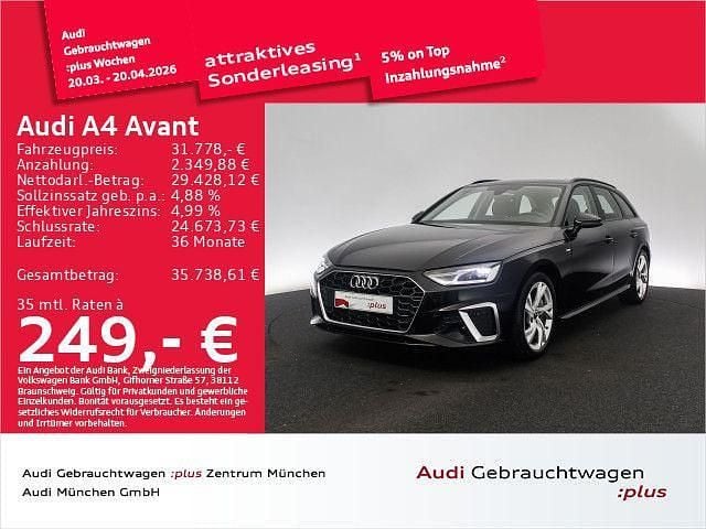Gebraucht Audi A4 S-Line 204 PS (150 kW) 2023 Mythosschwarz metallic Kombi