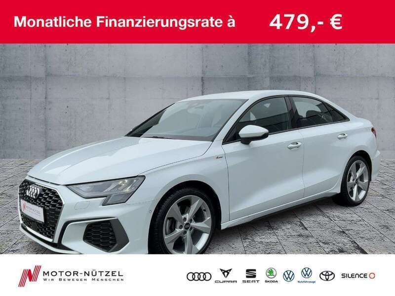 Gletscherweiß metallic Gebraucht 2023 Audi A3 S-Line Limousine | 35.930 € (Teuer) - Bild 1/4