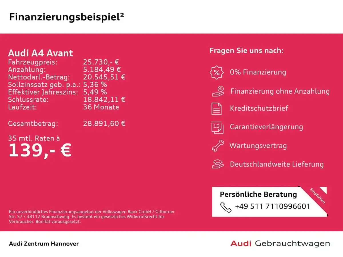 Brugt Audi A4 Advanced Plus 204 HK (150 kW) 2023 Sort Stationcar
