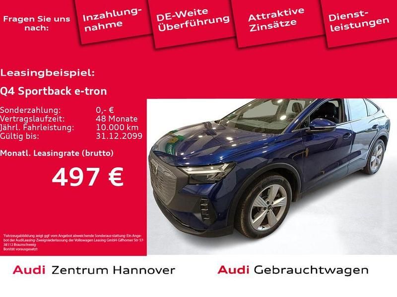 2d navarrablau metallic (metallic) Gebraucht 2022 Audi e-tron Sportback SUV | 28.990 € (Superpreis) - Bild 1/4
