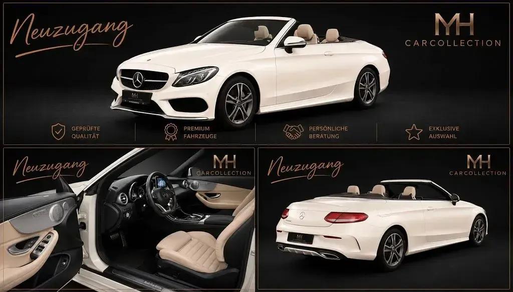 Gebraucht Mercedes C200 AMG 184 PS (135 kW) 2018 Weiß Cabrio