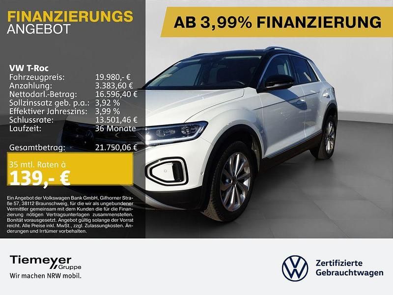 Gebraucht VW T-Roc Style 110 PS (80 kW) 2023 Weiß SUV