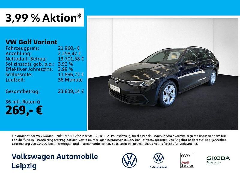 Schwarz Gebraucht 2021 VW Golf VIII Life Kombi | 21.960 € (Fairer Preis) - Bild 1/3