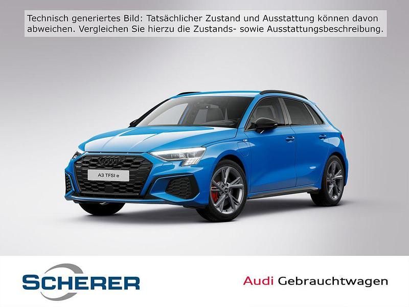 Turboblau Gebraucht 2022 Audi A3 Sportback e-tron S-Line Limousine | 28.880 € (Fairer Preis) - Bild 1/4