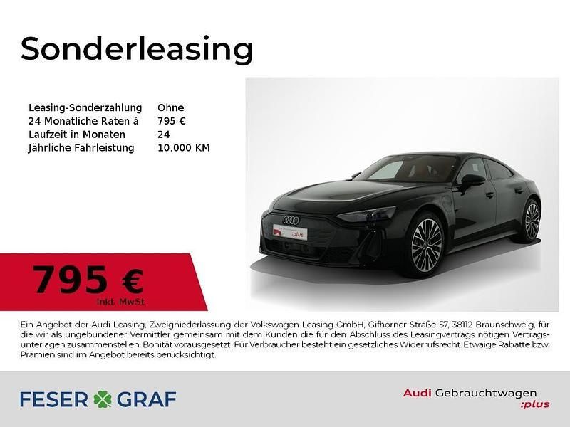 Mythosschwarz metallic Gebraucht 2025 Audi e-tron GT quattro Ambiente Limousine | 104.680 € - Bild 1/4
