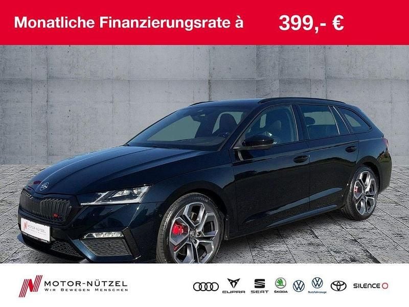 Crystalschwarz metallic Gebraucht 2021 Skoda Octavia RS Kombi | 29.930 € (Fairer Preis) - Bild 1/4
